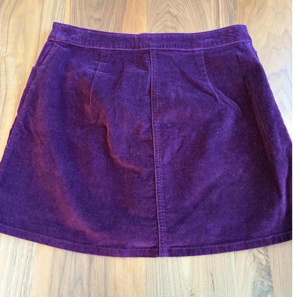 Express Womens Purple Corduroy Button Front Mini Skirt Size 4 NWT 28210136 - Picture 7 of 8